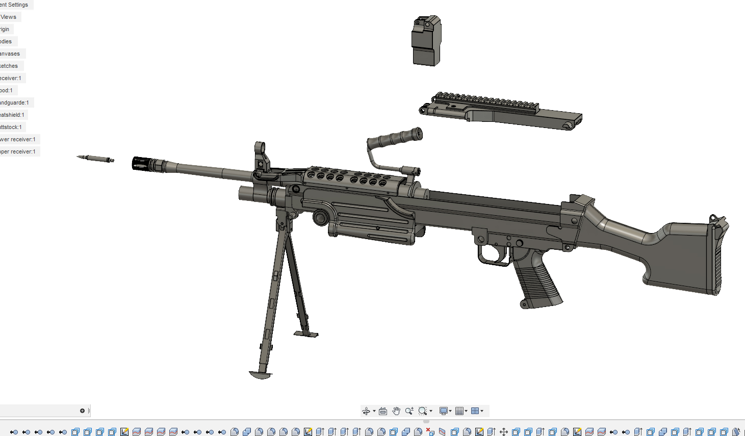 Three D Weapon - M249 SAW