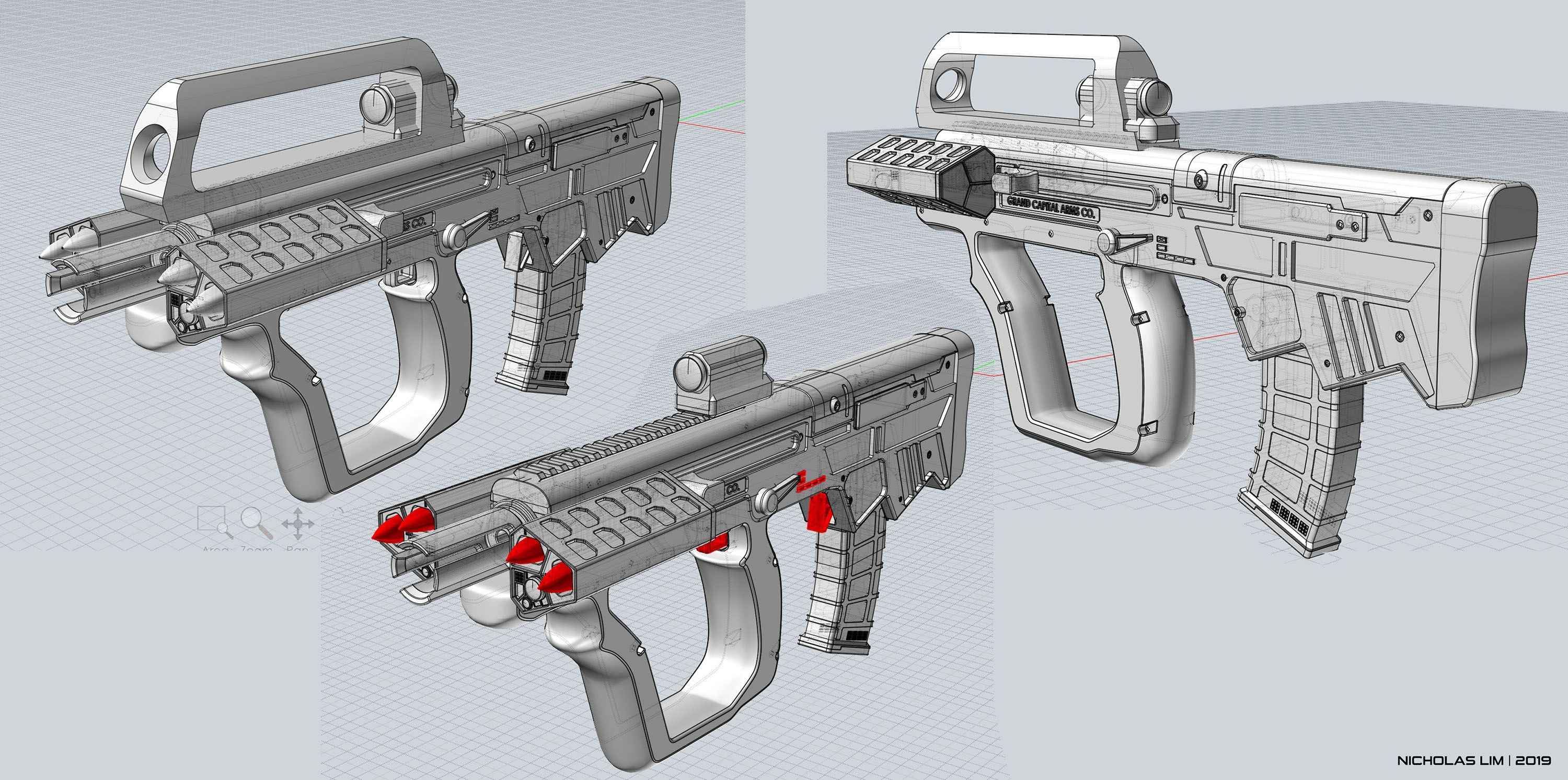 Three D Guns 2 WiP - 'Short Bow' Carbine