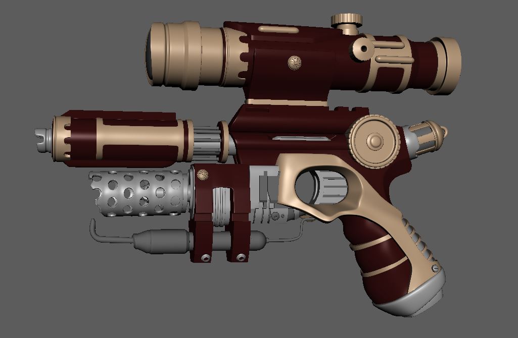 Three D Guns 2 WIP-STEAMPUNK Flamethrower Pistol