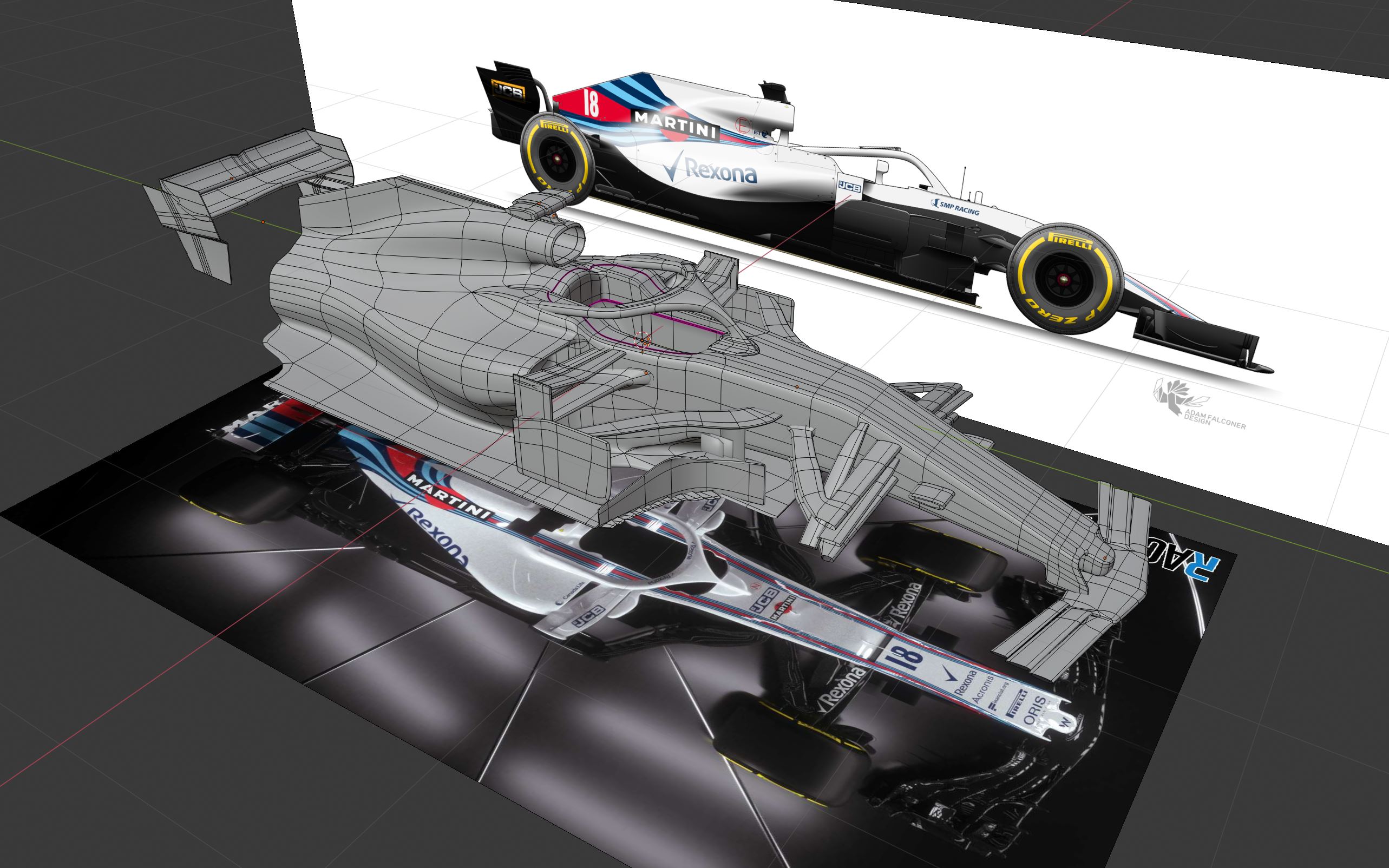 Williams FW41 car render challenge 2019