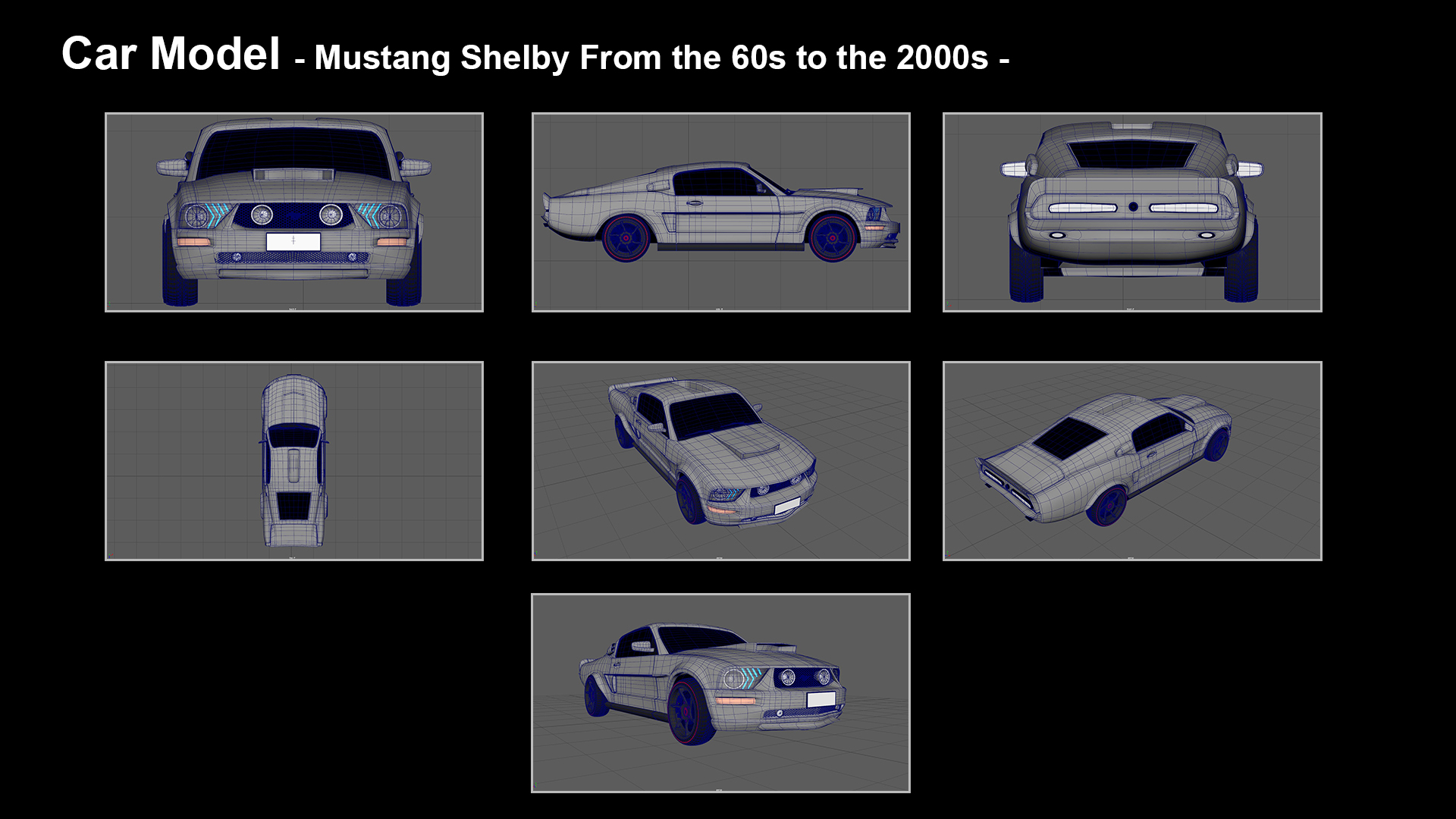 Car Render Challenge 2019 - Mustang Shelby From the 60s to the 2000s -