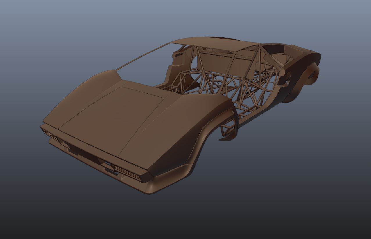 Lamborghini Countach 5000 QV - Car Render Challenge 2020