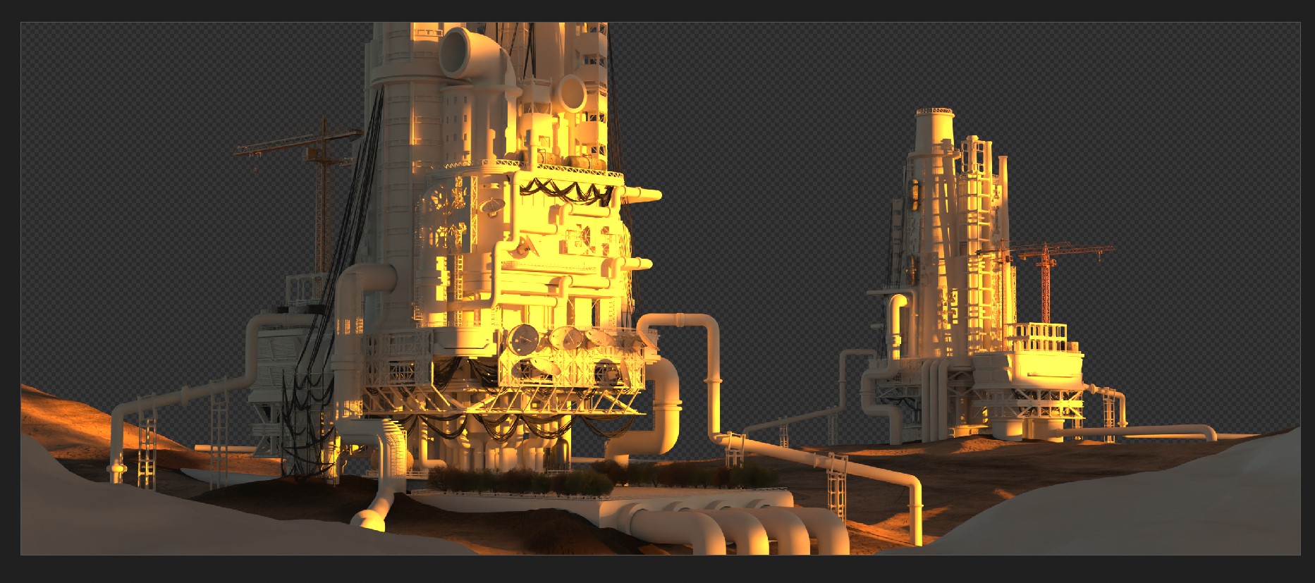 Sci-Fi Industrial Zone 3D challenge